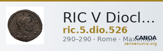RIC V Diocletian 526 — CANOA