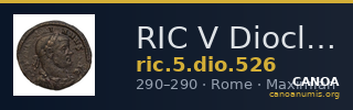 RIC V Diocletian 526 — CANOA