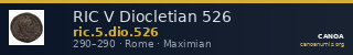 RIC V Diocletian 526 — CANOA