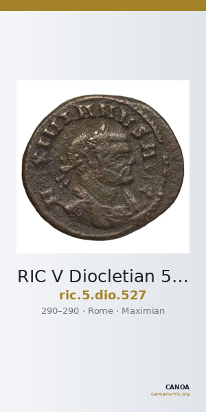 RIC V Diocletian 527 — CANOA