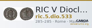 RIC V Diocletian 533 — CANOA