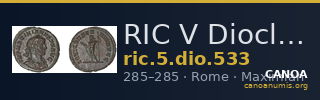 RIC V Diocletian 533 — CANOA