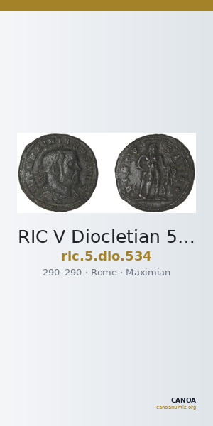 RIC V Diocletian 534 — CANOA