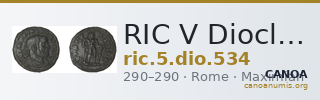 RIC V Diocletian 534 — CANOA