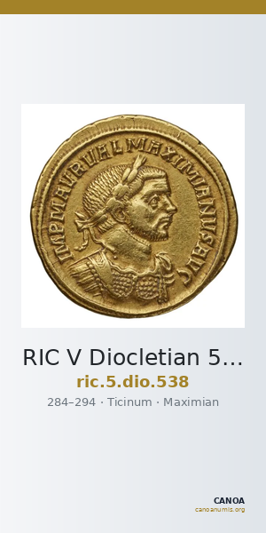 RIC V Diocletian 538 — CANOA