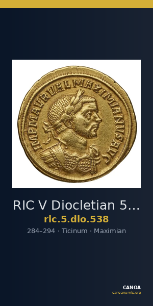 RIC V Diocletian 538 — CANOA
