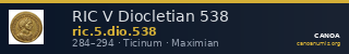 RIC V Diocletian 538 — CANOA