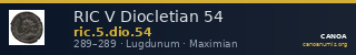 RIC V Diocletian 54 — CANOA