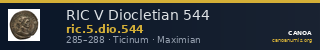 RIC V Diocletian 544 — CANOA