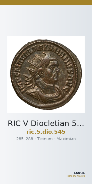 RIC V Diocletian 545 — CANOA