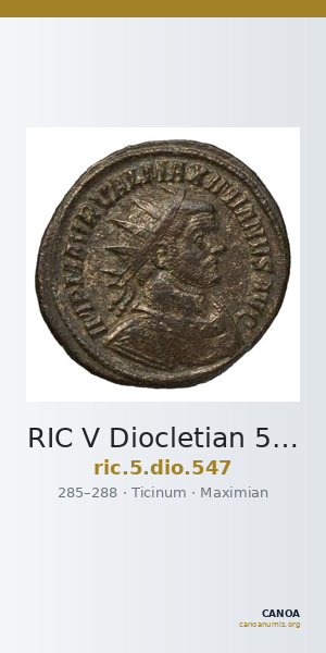 RIC V Diocletian 547 — CANOA