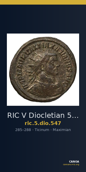 RIC V Diocletian 547 — CANOA