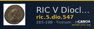 RIC V Diocletian 547 — CANOA