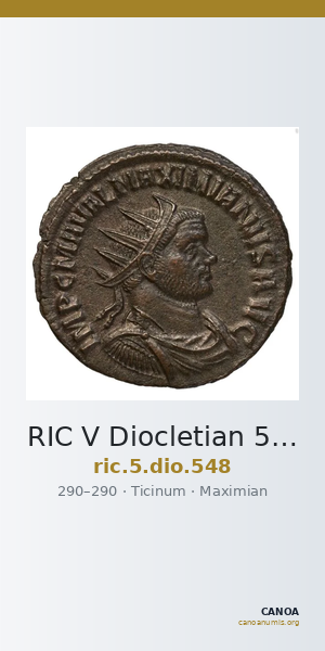 RIC V Diocletian 548 — CANOA