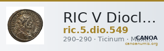 RIC V Diocletian 549 — CANOA