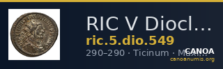 RIC V Diocletian 549 — CANOA