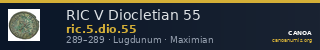 RIC V Diocletian 55 — CANOA