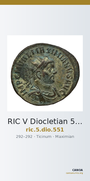 RIC V Diocletian 551 — CANOA