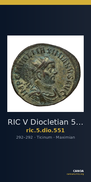 RIC V Diocletian 551 — CANOA