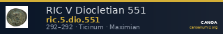RIC V Diocletian 551 — CANOA