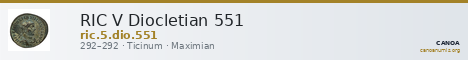 RIC V Diocletian 551 — CANOA