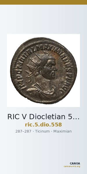 RIC V Diocletian 558 — CANOA