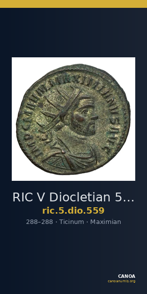 RIC V Diocletian 559 — CANOA