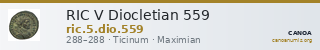 RIC V Diocletian 559 — CANOA