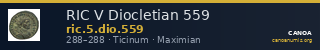 RIC V Diocletian 559 — CANOA