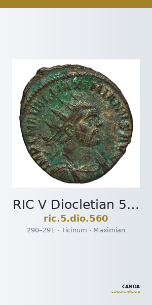 RIC V Diocletian 560 — CANOA