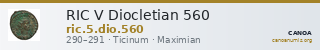 RIC V Diocletian 560 — CANOA