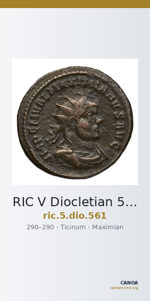 RIC V Diocletian 561 — CANOA