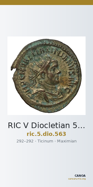 RIC V Diocletian 563 — CANOA
