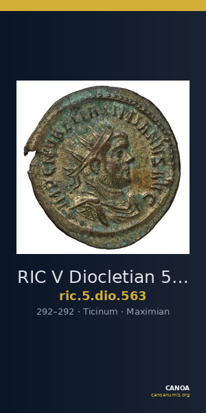 RIC V Diocletian 563 — CANOA