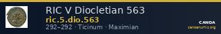 RIC V Diocletian 563 — CANOA