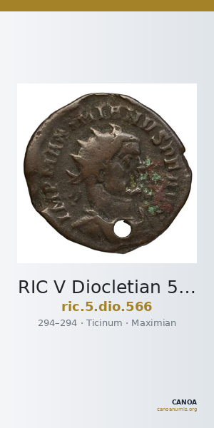 RIC V Diocletian 566 — CANOA