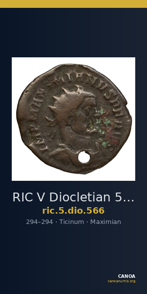RIC V Diocletian 566 — CANOA