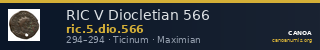 RIC V Diocletian 566 — CANOA