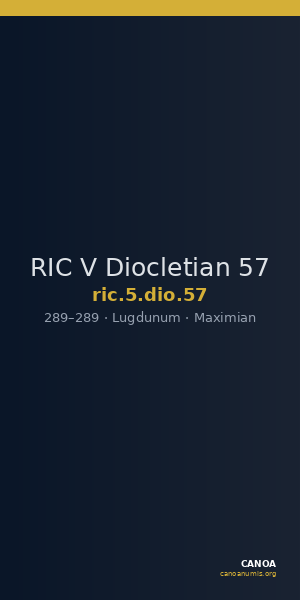 RIC V Diocletian 57 — CANOA