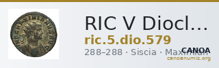 RIC V Diocletian 579 — CANOA