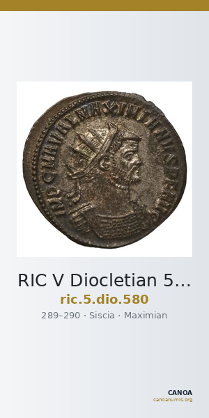 RIC V Diocletian 580 — CANOA