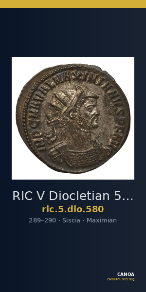 RIC V Diocletian 580 — CANOA