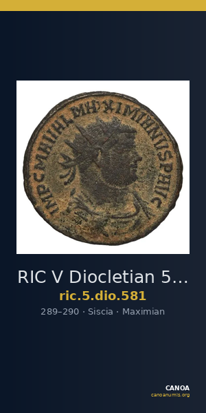 RIC V Diocletian 581 — CANOA