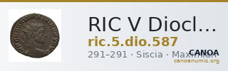 RIC V Diocletian 587 — CANOA