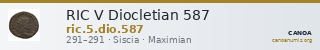RIC V Diocletian 587 — CANOA