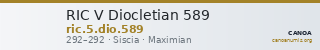 RIC V Diocletian 589 — CANOA