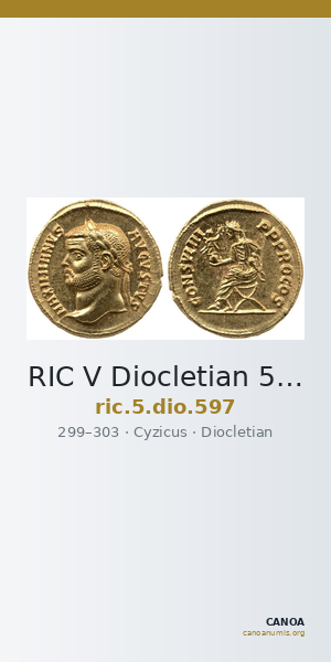 RIC V Diocletian 597 — CANOA
