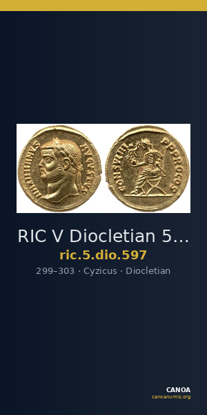 RIC V Diocletian 597 — CANOA