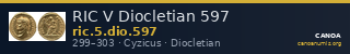 RIC V Diocletian 597 — CANOA