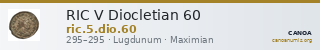 RIC V Diocletian 60 — CANOA